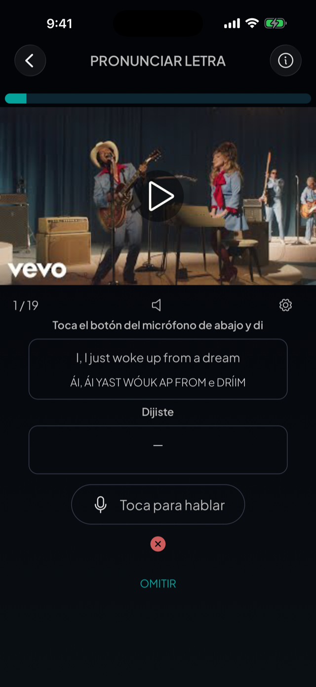 lyricfluent learn English with music speak-lyrics screenshot
