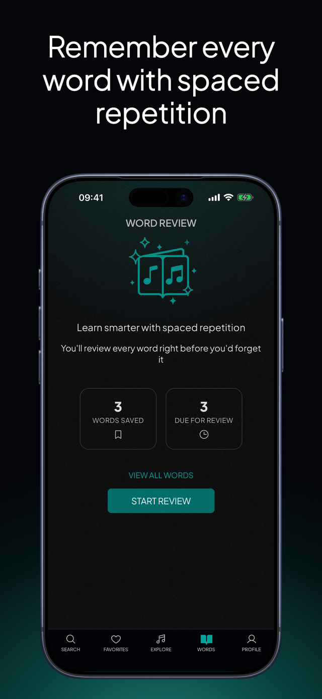 lyricfluent learn Ukrainian with music word-review screenshot